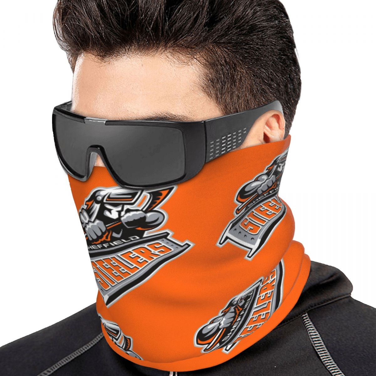 Neck Gaiter Face Cover - ผ้าพันคอเชลฟิลด์ สตีลเลอร์ส ลายพิมพ์ ผ้าคลุมหน้า ผ้าพันคอสำหรับปั่นจักรยาน หน้ากากปิดหน้า