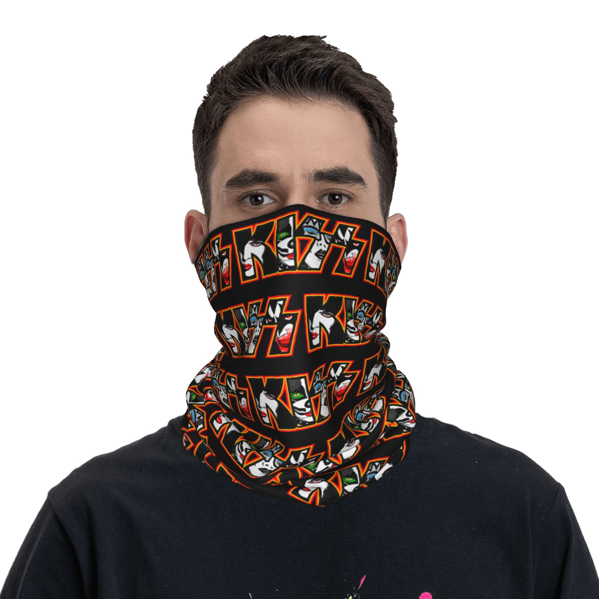 ดนตรีเฮฟวีเมทัลแบบกำหนดเอง คิส - Neck Gaiter Face Cover บทวิจารณ์และราคา
