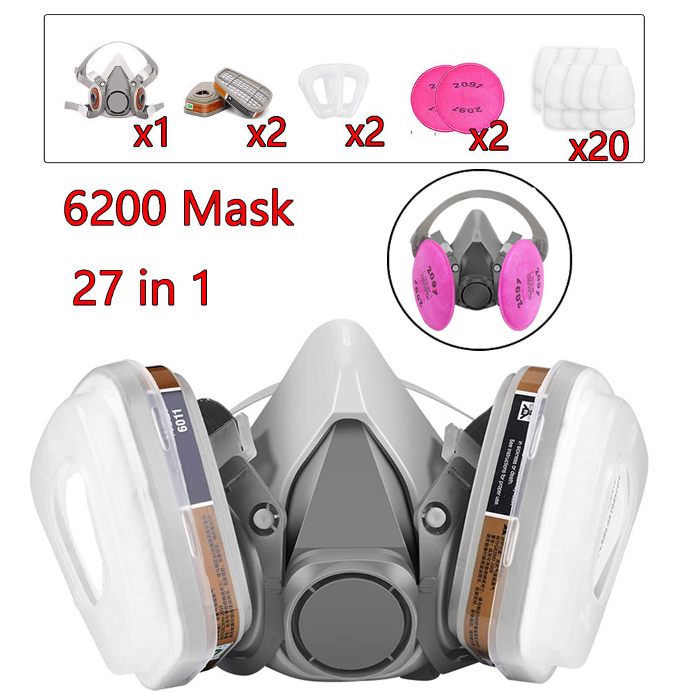 27in1 6200 Half Face Dust Gas  - Dust Mask Construction บทวิจารณ์และราคา